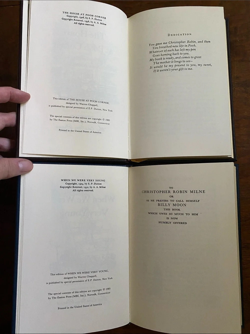 Leatherbound Winnie the Pooh books set of 2 Easton Press 1985 collectors edition